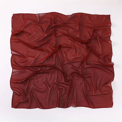 Muslim Chiffon Hijab Scarf Solid Color Square Head Wrap For Women Hijabs Scarves Jersey Hijabs Islamic Turban Headband Shawl