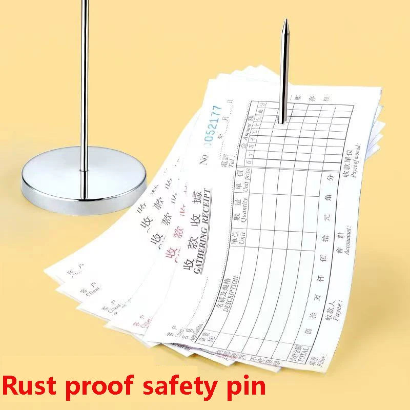 Security memo clip stick, suitable for cash register paper ordering desk