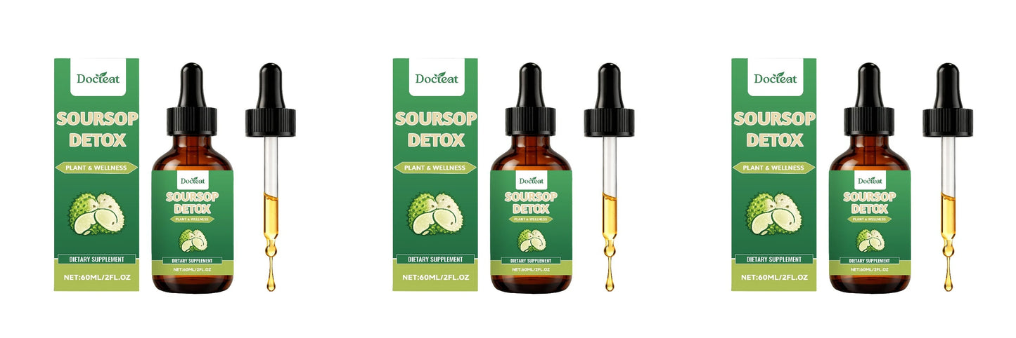 Soursop Drops 60ml–Plant Based Wellness Supplement Supports Natural Detox Immunity Digestion & Energy for Adults
