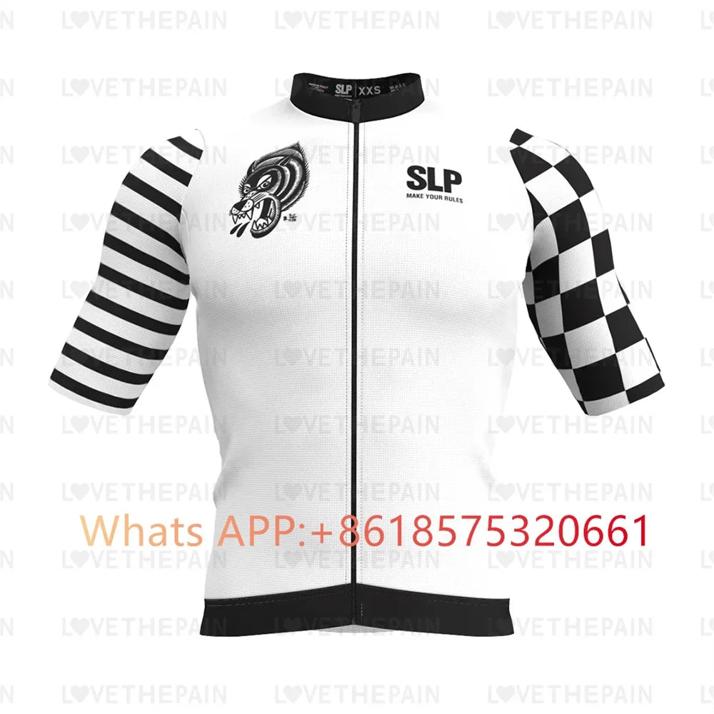 SLp Men Cycling Jersey Classic Cycling Racing Tops Short Sleeve Cyclist Clothes Shirt Maillot Summer Bicycle Bike Wear SLOPLINE