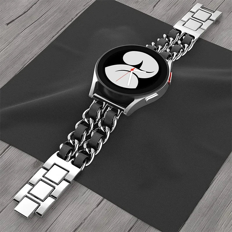 Luxury Leather+metal Band For Xiaomi Redmi Watch 5 Active Wristband Strap For Redmi Watch 5 Lite Correa 22mm Bracelet Accessorie