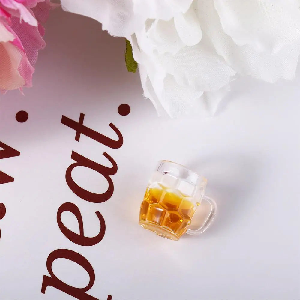 Furniture  Dollhouse Accessories Dollhouse Miniature Beer Cup Miniature Scene Model Mini Lemon Cup Drinks  Mini Beer Mug