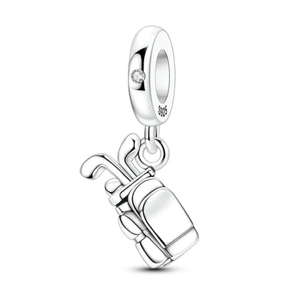 Passionate 925 Silver Dumbbell Badminton Soccer Sport Charms Beads Fit Pandach 925 Original Bracelet DIY Jewelry Graduation Gift