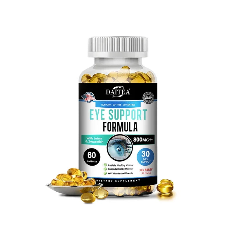 Eye Support Supplements - Vision, Myopia, Vitamins and Minerals for Eye Care, Improve Eye Edema, Relieve Fatigue, Healthy Macula