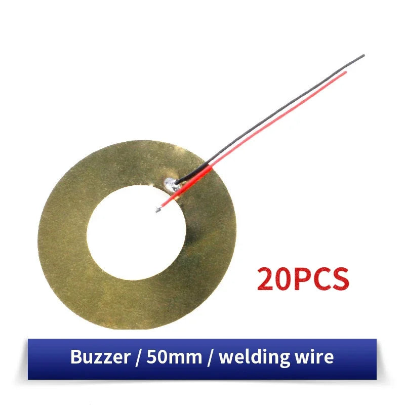 10/20PCS Piezoelectric Ceramic Wafer Plates Piezo Diameter 12MM 15MM 18MM 20MM 27MM 35MM 50MM with Wire for Buzzer Loudspeaker