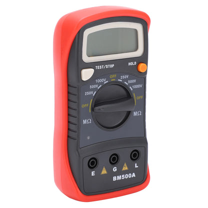 Resistance Tester BM500A 1000V LCD Resistance Tester Digital Insulation Resistance Meter Megohm Meter Resistance Meter