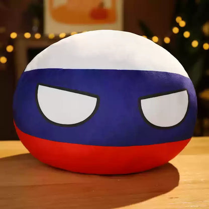 Newest 10cm 68 Styles Country Ball Plush Toy Polandball Pendant Country Flag Ball Gifts for Children Kazakhstan Countryball Stuf