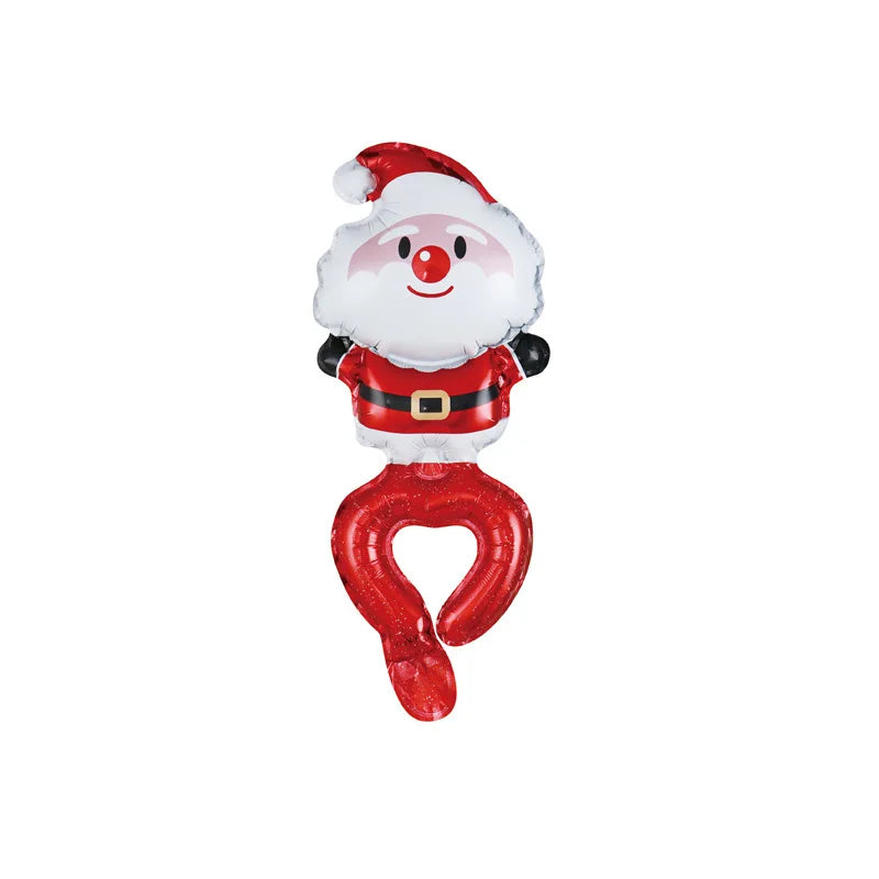 10/50 Wrist Balloons Santa Claus Snowman Gingerbread Man Reindeer Christmas Party New Year's Gifts Foil Wristband Balloons