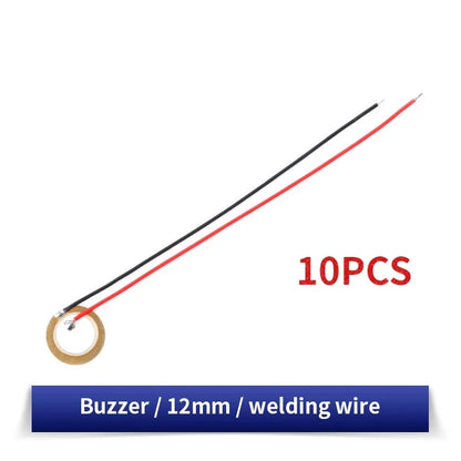10/20PCS Piezoelectric Ceramic Wafer Plates Piezo Diameter 12MM 15MM 18MM 20MM 27MM 35MM 50MM with Wire for Buzzer Loudspeaker