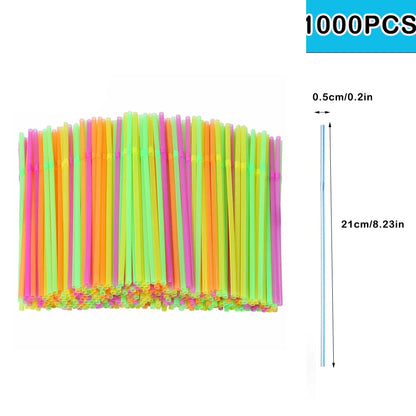 50-6000Pcs Multicolor Drinking Rietjes Straw Milk Tea Bar Party cocktail Drinking Wedding Kitchen Beverage Straws Wholesale