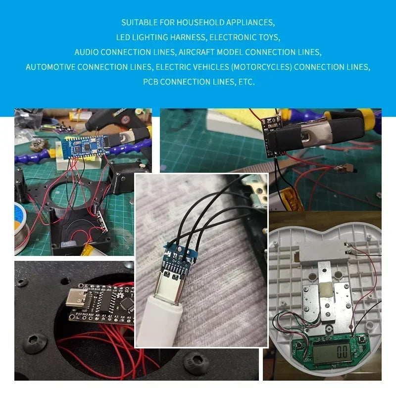 100/120pcs Tin-Plated Electronic Wires Breadboard PCB Jumper Wire 24AWG / 26AWG 6Color Red Blue Green White Yellow Black Diy Kit