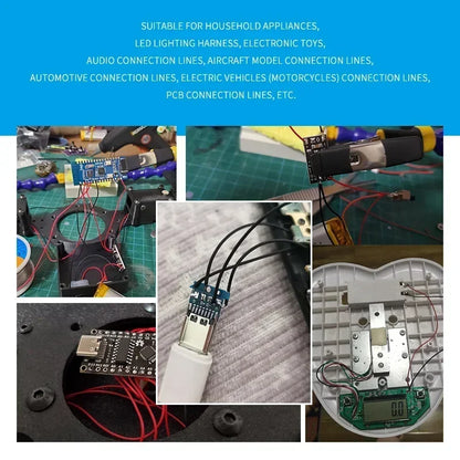 100/120pcs Tin-Plated Electronic Wires Breadboard PCB Jumper Wire 24AWG / 26AWG 6Color Red Blue Green White Yellow Black Diy Kit