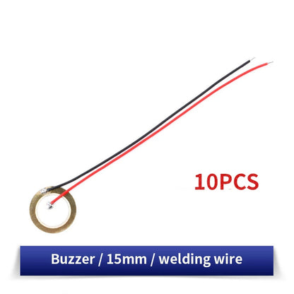 10/20PCS Piezoelectric Ceramic Wafer Plates Piezo Diameter 12MM 15MM 18MM 20MM 27MM 35MM 50MM with Wire for Buzzer Loudspeaker
