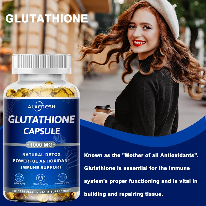Glutathione Capsules Antioxidant Supplements Enhance Immune System and Skin Health Whitening Beauty Skin Care and Anti-aging