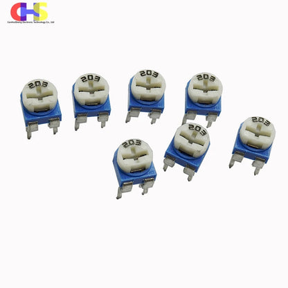 20pcs RM065 Variable Resistor RM-065 100R 200R 500R 1K 2K 2.2K 5K 10K 20K 50K 100K 200K 500K 1M Ohm Trimmer Potentiometer