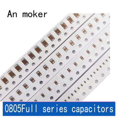 50pcs/lot MLCC Ceramic Capacitors  0805 22pF47pF100pF 1uF 2.2uF 3.3uF 4.7uF 10uF 1uf 22uF 47uF 6.3V 10V 16V 25V 50V 100V X5R X7R