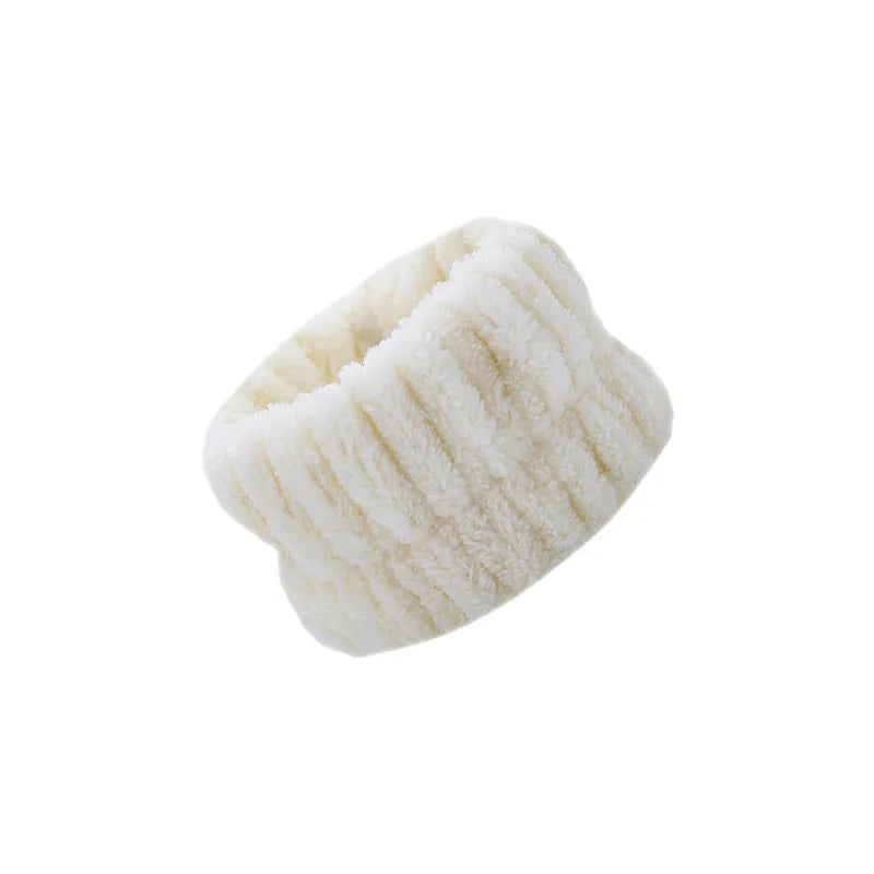 1/2/3Pcs Face Wash Absorbent Wristband Headband Hair Accessories Set Women Girls Coral Fleece Hair Bands Cuff Waterproof Bands