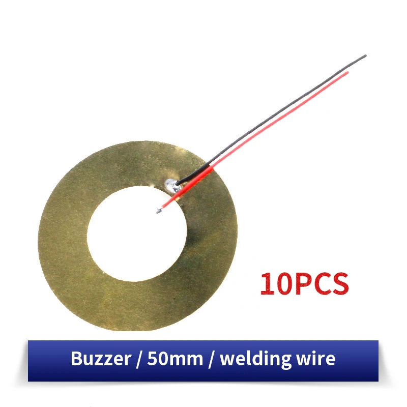 10/20PCS Piezoelectric Ceramic Wafer Plates Piezo Diameter 12MM 15MM 18MM 20MM 27MM 35MM 50MM with Wire for Buzzer Loudspeaker