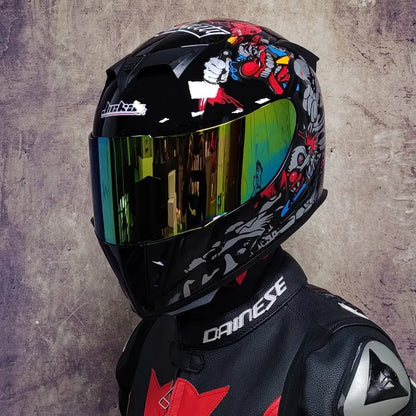 Best selling motorcycle helmet double lens built-in sun visor racing full helmet cascos DOT approved motocross helmet capacete