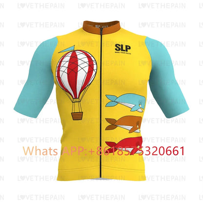 SLp Men Cycling Jersey Classic Cycling Racing Tops Short Sleeve Cyclist Clothes Shirt Maillot Summer Bicycle Bike Wear SLOPLINE