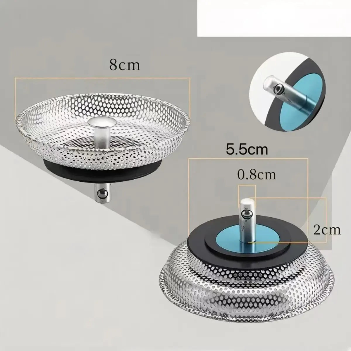 Waste Plug Sink Strainer Stainless Steel Basin Drain Filter Shower Floor Sewer Mesh Hair Catcher Kitchen Bathroom Accessories