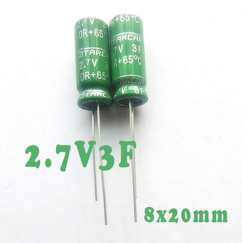 (10PCS)2.7V 1F 3F 3.3F 5F 7F Supercapacitor /Super Faraday capacitor 8x12mm 8X20MM 8X25MM 8X30MM
