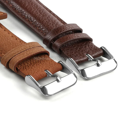 Genuine Leather Strap 20mm 22mm 18mm Vintage Cowhide Bracelet for Omega for Seiko Wristband Women Men Replacement Watch Band