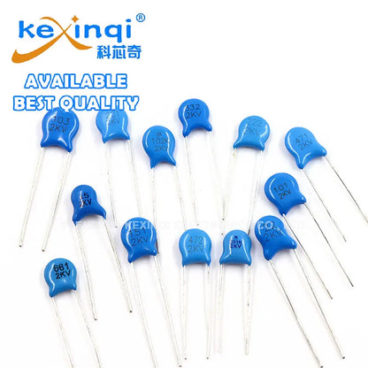 (1-20pcs) 1KV 2KV 3KV 6KV 10KV 15KV 20KV 30KV High Voltage Ceramic Capacitors 101 151 221 331 471 681 102 222 472 103 1nF 2.2nF