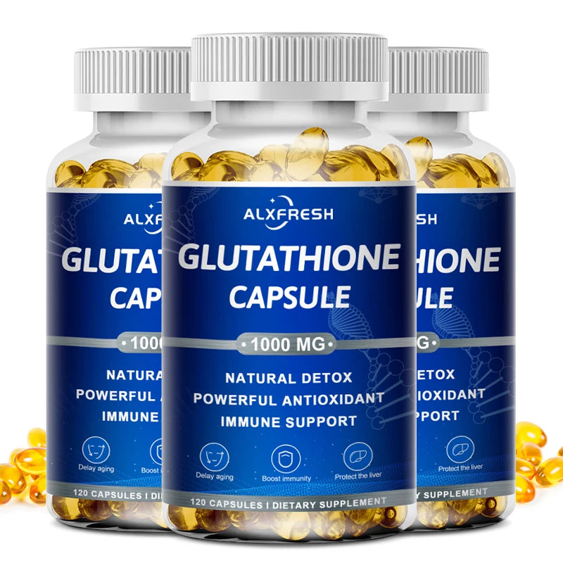 Glutathione Capsules Antioxidant Supplements Enhance Immune System and Skin Health Whitening Beauty Skin Care and Anti-aging
