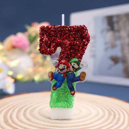 2027 Creative Glitter Number Candles 0-9 Birthday Cake Topper Decor for Kids Adults Party Supplies