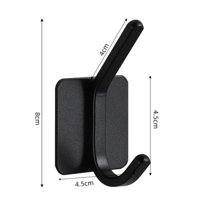 Adhesive Wall Hooks Towel Holder Door Key Cloth Coat Bathroom Robe Hanger Kitchen Hardware Rack Bag Hook Organizer For Hanging