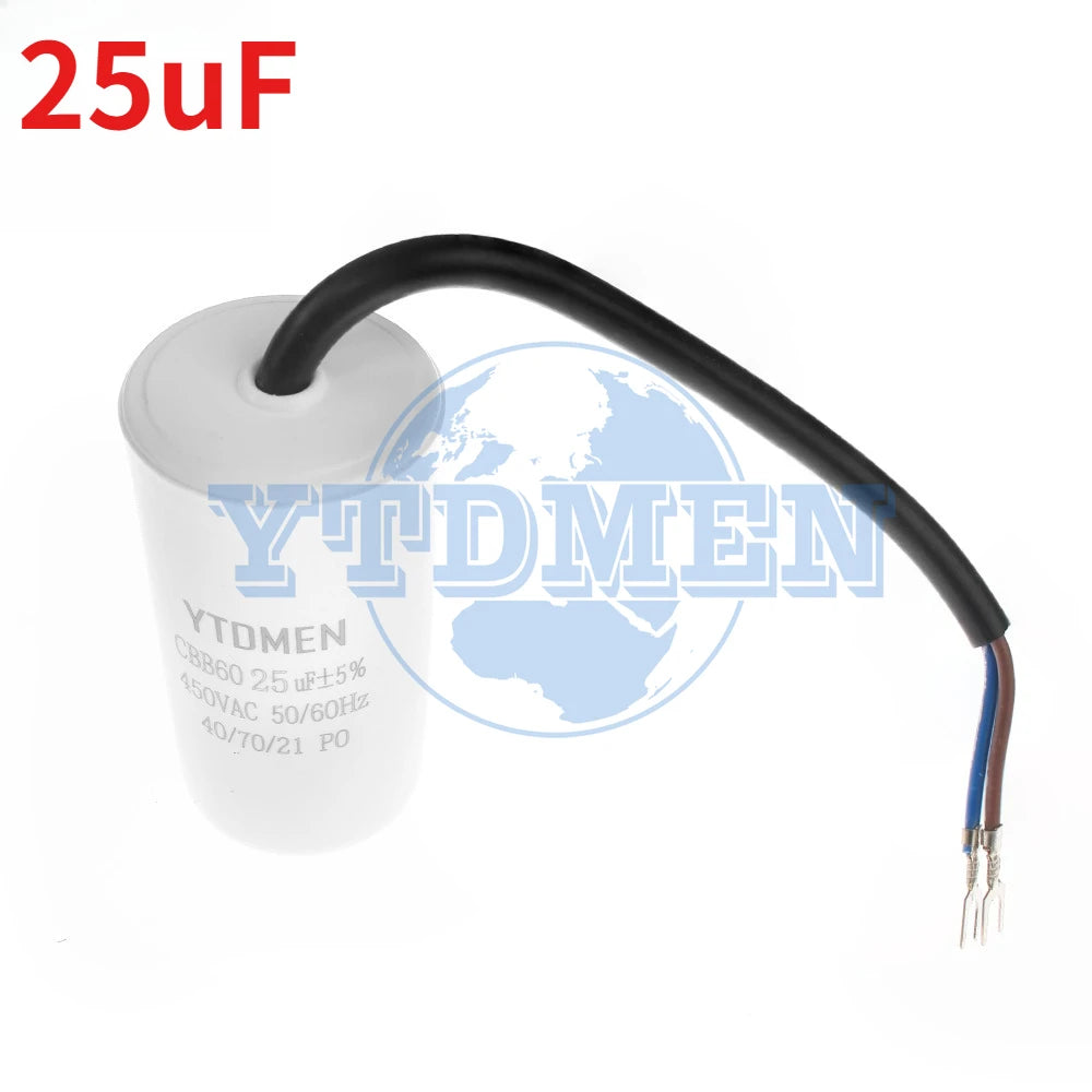 CBB60 Capacitor 450V AC Motor Run Capacitors 4UF 6UF 8UF 10UF 12UF 18UF 20UF 30UF 40UF 50UF 60UF for Washing Machine, Water Pump