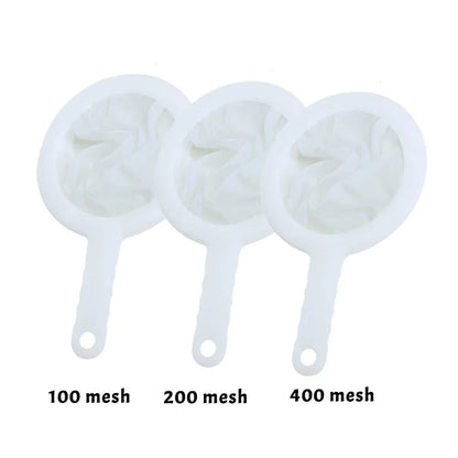 100/200/400 Mesh Washable Nylon Ultra Fine Filter Mesh Strainer Spoon Sieve Soy Milk Juice Coffee Tea Filter Kitchen Colander