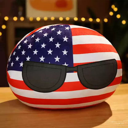 Newest 10cm 68 Styles Country Ball Plush Toy Polandball Pendant Country Flag Ball Gifts for Children Kazakhstan Countryball Stuf