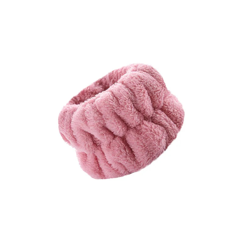 1/2/3Pcs Face Wash Absorbent Wristband Headband Hair Accessories Set Women Girls Coral Fleece Hair Bands Cuff Waterproof Bands