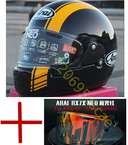 RAPIDE NEO Japanese Mode Full Face Helmet,For Harley Motorcycle And Cruise Motorcycle Protective Helmet,Bright Black Yellow