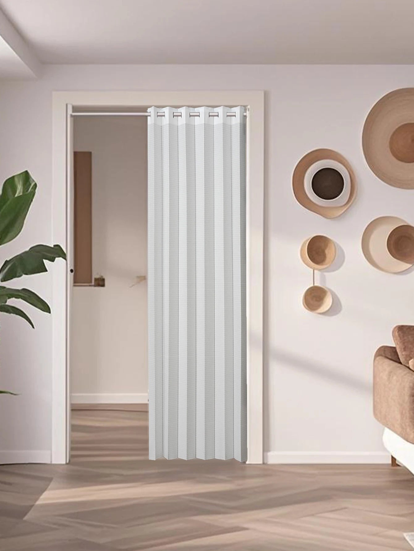 Japanese Style Folding Door Curtain Partition for Bedroom Kitchen Study Hallway Privacy Curtain Room Divider