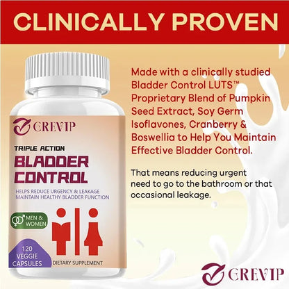 Bladder Control Supplement - Supports Urinary Tract Health - Helps Relieve Overactive Bladder and Urinary Tract Infections