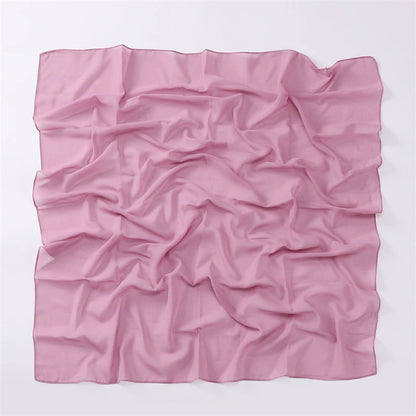 Muslim Chiffon Hijab Scarf Solid Color Square Head Wrap For Women Hijabs Scarves Jersey Hijabs Islamic Turban Headband Shawl