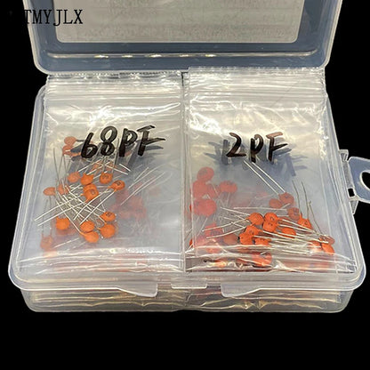 30Values 2pf-0.1uf 100nf Ceramic Capacitor Kit 2/3/5/10/22/30/33/47/68/82/100//220/330/470/680/pf/p Capacitors 1/1.5/2.2/3.3/NF