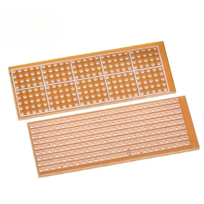 10PCS Stripboard PCB Board 2.5x6.4cm / 6.5x14.5cm Single Side Circuit Board DIY Universal Experiment Prototype Board for Arduino