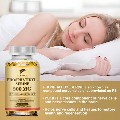 Buy 1 Get 1 Free! Advanced Phosphatidyl Serine Supplement, for Brain & Memory, Cortisol Manager for Stress Relief & Mental Focus