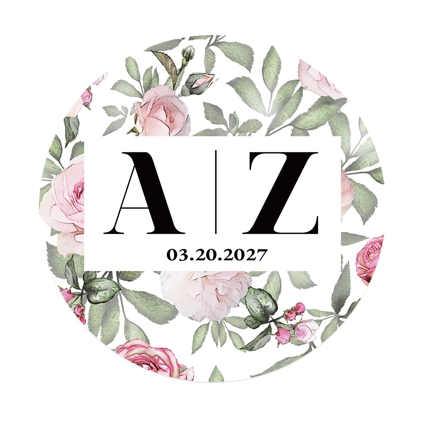 100 Pcs Personalized Round Label Stickers Custom Stickers of Name Date Thank You,for Bridal Shower Wedding Party Favors