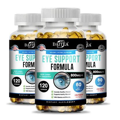 Eye Support Supplements - Vision, Myopia, Vitamins and Minerals for Eye Care, Improve Eye Edema, Relieve Fatigue, Healthy Macula