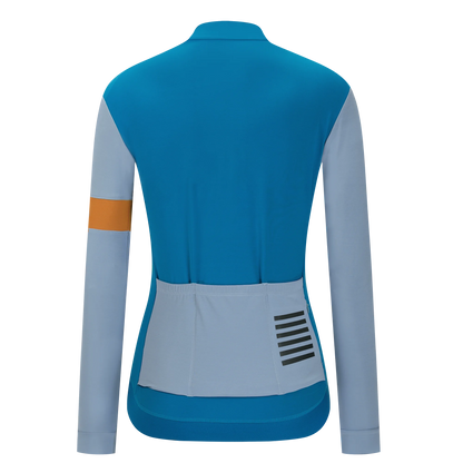 YKYW Women's Windbreak Thermal Fleece Jacket Pro Team Long Sleeve Cycling Jersey MTB Bike Maillot T Shirt Bicycle Clothing
