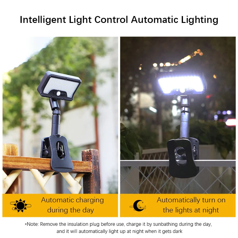 Solar Motion Sensor Outdoor Light, 360° Rotatable 4 Lighting Modes, Weatherproof, Multiple Mounting Lighting,for Outdoor Securit