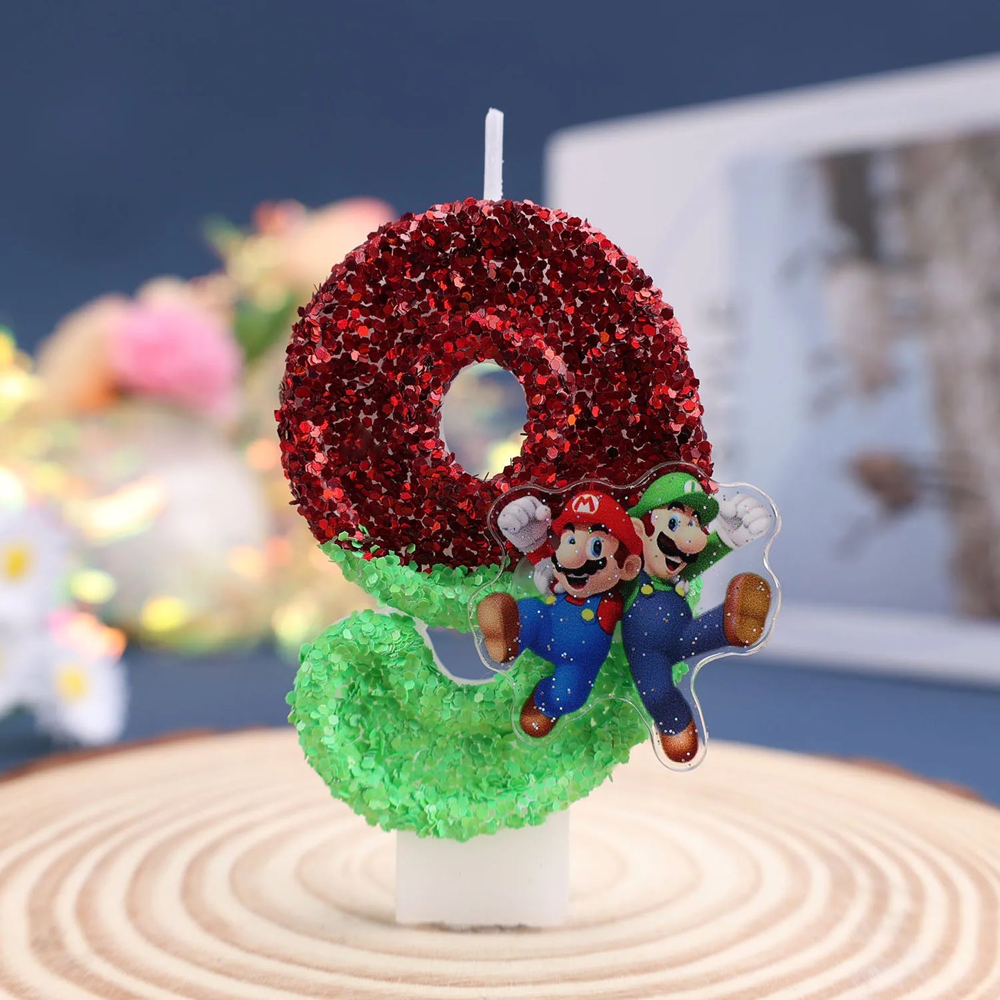2027 Creative Glitter Number Candles 0-9 Birthday Cake Topper Decor for Kids Adults Party Supplies