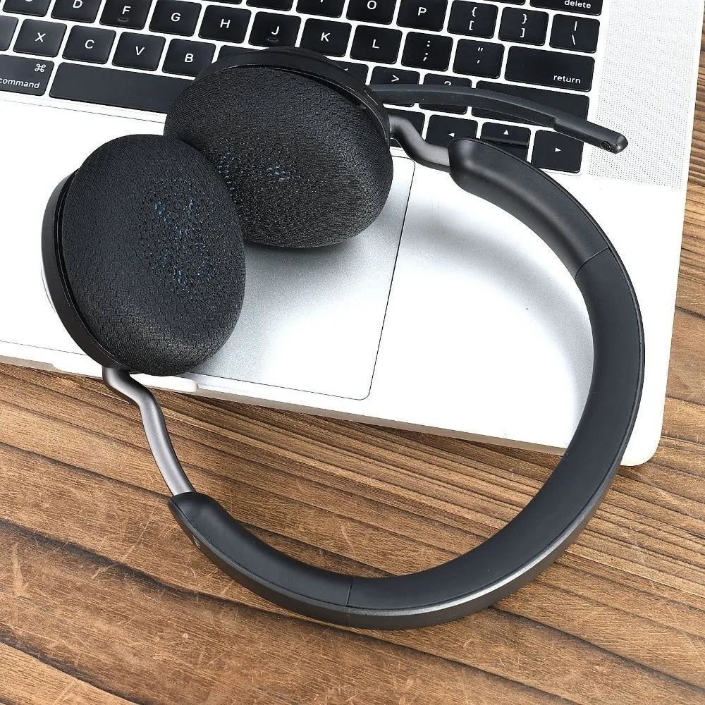 1 pair Replacement Headphone Ear Pads Football Mesh Sponge Foam Headset Earmuff for Jabra Elite 45h Evolve2 65 UC