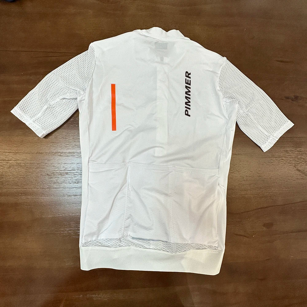 2024 White Summer Cycling Jersey MTB Road Bicycle Shirt High Quality Pro Team Short Sleeve Bike Clothes Maillot Ciclismo Hombre