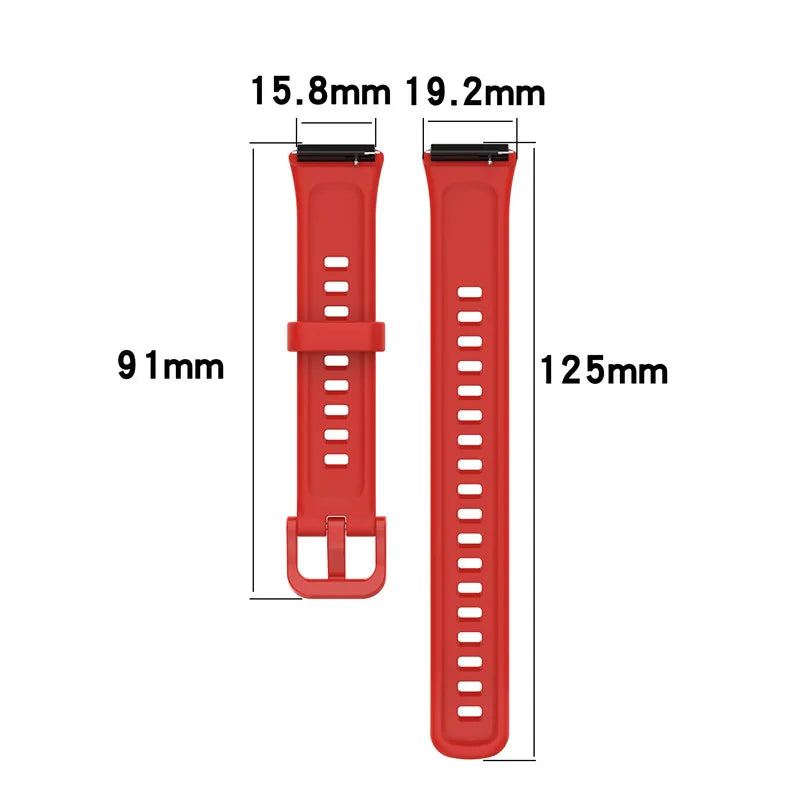 Soft Silicone Sport Strap for Huawei Band 7/6/6 pro Smart Wristband Replacement Bracelet For Huawei Honor Band 6 Belt